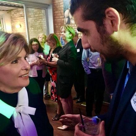 Timothy with the world-famous plaintiff’s attorney Gloria Allred at a Chicago LGTBQ+ lawyers’ function (spring 2013)
