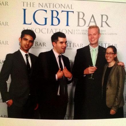 Me with fellow law students from Duke University at the 2013 Lavender Law Celebration, taking place in San Francisco (summer 2013)