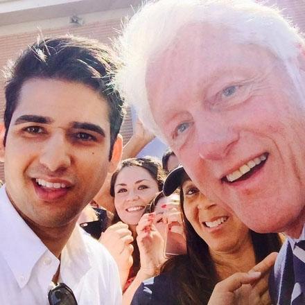 President Bill Clinton and myself at rally for Hillary Clinton’s 2016 presidential campaign (spring 2015)