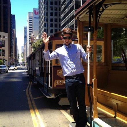 Me on a trolly ride during lunch hour working at the Consulate General of Ireland, San Francisco (summer 2013)